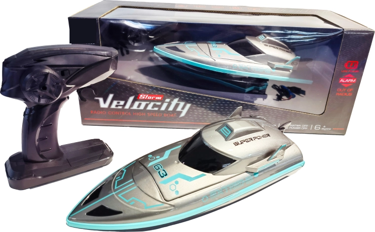 RC pretekársky čln High Speed 1:16 strieborno-modrý