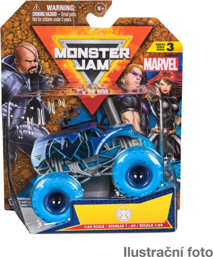 Monster Jam kovový model monster truck Marvel 1:64 – assort