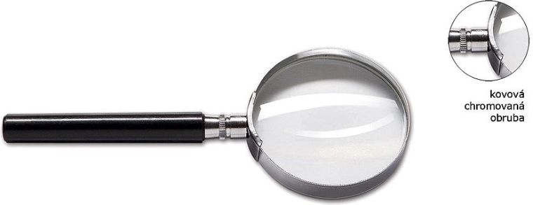 Lupa CONCORDE s kovovým rámčekom, priemer 50 mm