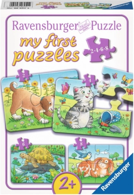 RAVENSBURGER Moje prvé puzzle Domáci miláčikovia 4v1 (2,4,6,8 dielikov)