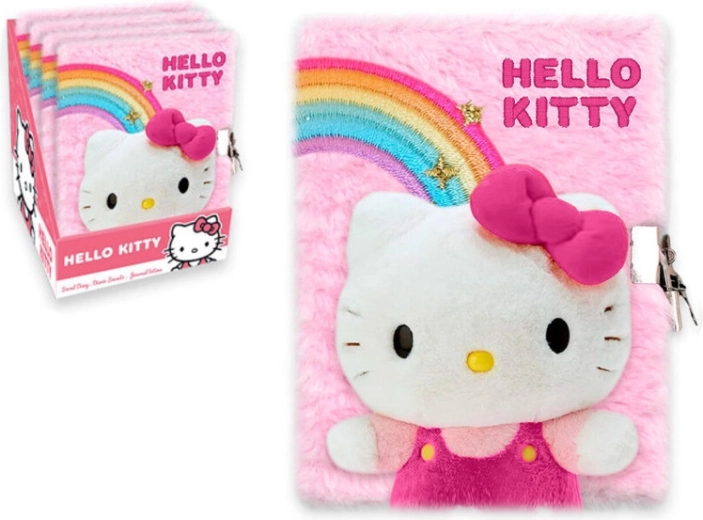 Plyšový denník HELLO KITTY A5 na zips