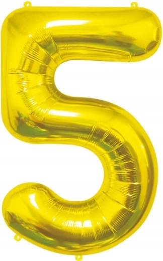 Fóliový balónik číslo 5 zlatý 85 cm