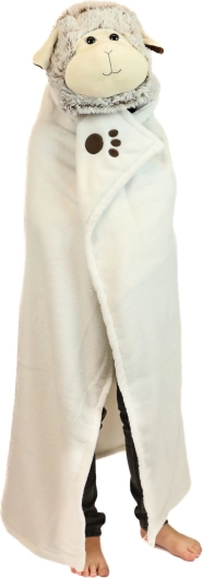 Hrejivá kapucňová deka ovečka s labkovými vreckami