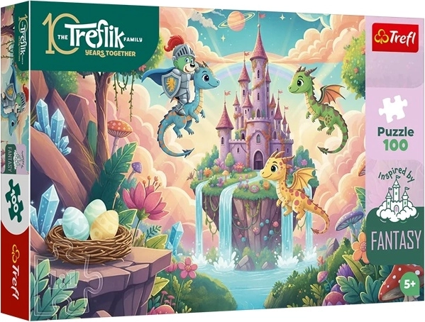 Trefl Puzzle 100 dielikov – Rytier Treflík vo fantasy svete