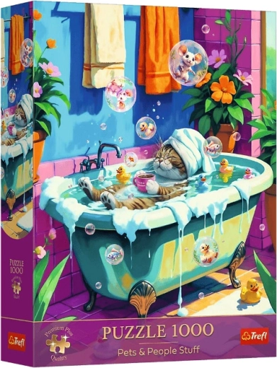 Puzzle 1000 Premium Plus – mňau, relax, opakuj