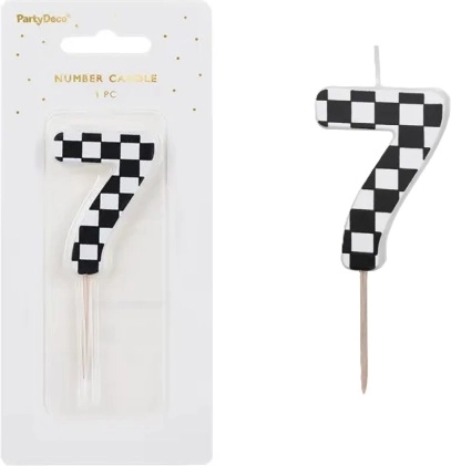 Narodeninová sviečka číslica 7 5,5 cm mix - 1 kus