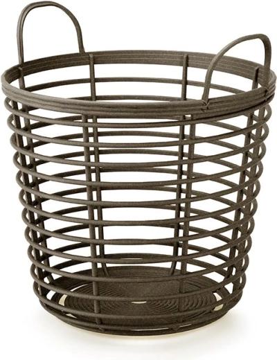 Kôš s úchytmi Zanzi Basket Eco Wood 37,4 cm – káva