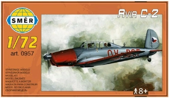 Model Avia C-2 1:72 15,2 × 1,18 cm v krabici 25 × 14,5 × 4,5 cm