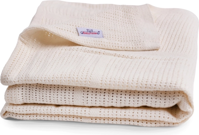 BabyMatex Bavlnená úpletová deka Sisi 75 × 100 cm ecru (slonovinová kosť)
