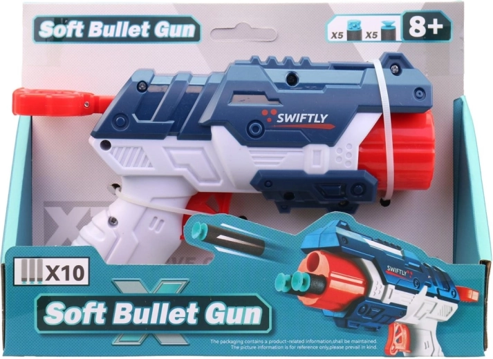 Plastová pištoľ so strelkami 22 cm