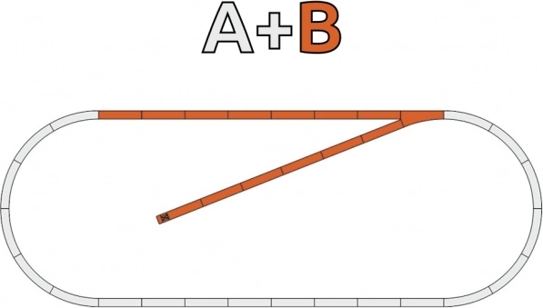 Roco geoLINE sada koľají B s podložím (slepá koľaj) H0