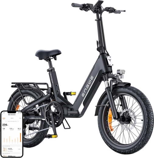 Elektrický bicykel Engwe L20 3.0 Boost 250 W 20" čierny
