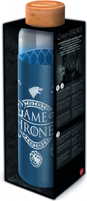 Sklenená fľaša so silikónovým návlekom 585 ml – GAME OF THRONES