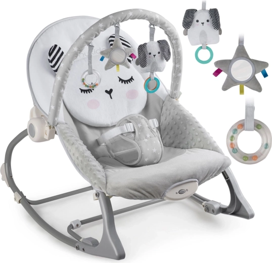 Lehátko s vibráciami Nukido – sivé