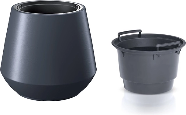 Kvetináč s vložkou HEOS antracit 39,5 cm