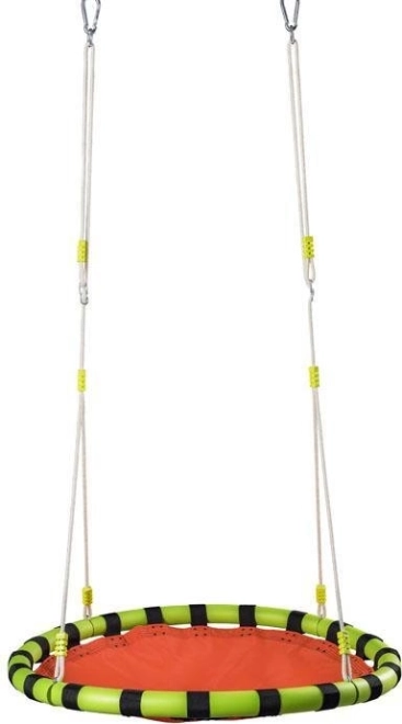 WOODY skladací hojdací kruh, oranžový, priemer 103 cm