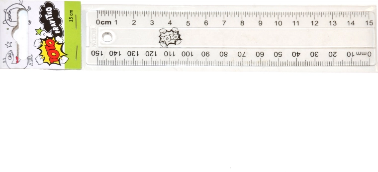Priehľadné pravítko 15 cm