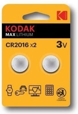 Kodak lítiové gombíkové batérie CR2016 3 V, 2 ks