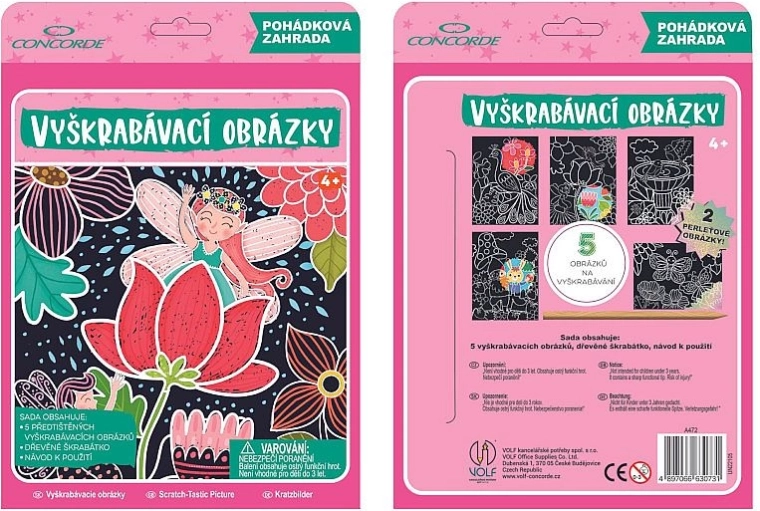 Vyškrabávacie obrázky Concorde – rozprávková záhrada