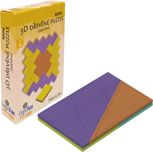 Mini 3D drevené hlavolamy – viac druhov