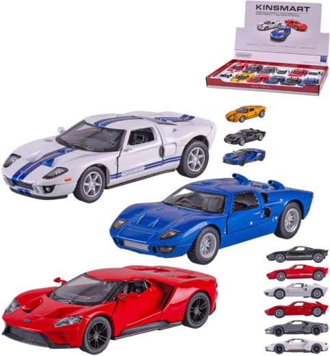 Kinsmart kovový model auta Ford GT 13 cm s naťahovacím pohonom - 1 kus