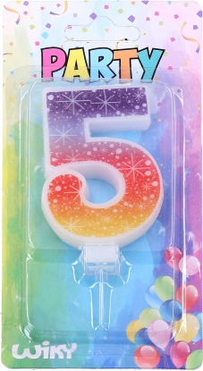 Párty sviečka číslo 5 Hviezdy