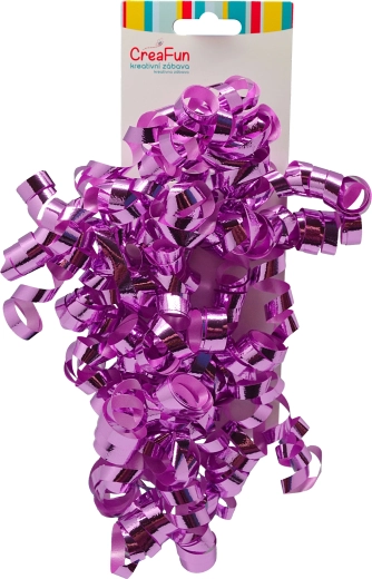 Dárková metalická mašľa svetloružová, 2 ks (6 mm)