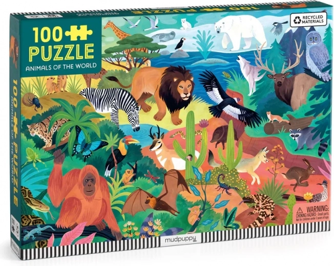 Mudpuppy puzzle Zvieratá sveta 100 dielikov