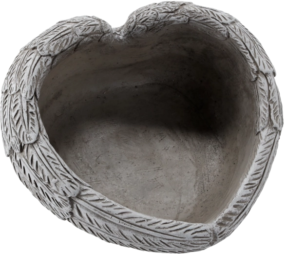 Cementový kvetináč srdce, sivý 23 × 23 × 12 cm