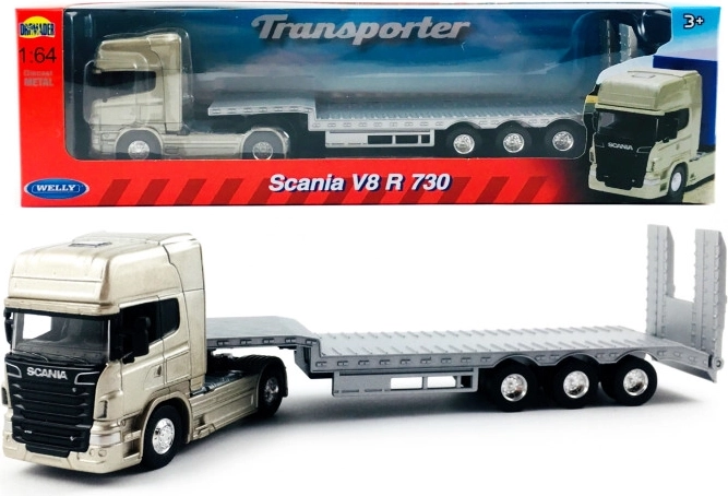 Welly nákladné vozidlo Scania 1:64 s návesom
