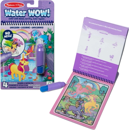 Melissa & Doug Water Wow vodné omaľovánky jednorožce s vodným perom