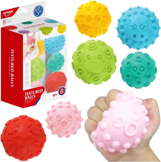 Mäkké senzorické loptičky – sada 6 ks