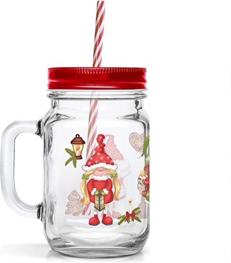 Pohár s slamkou TORO 450 ml s motívom škriatkov