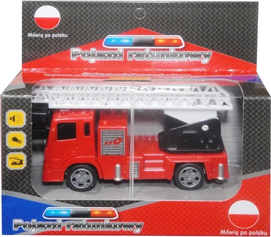 Záchranárske auto s poľským hlasovým modulom a svetlami