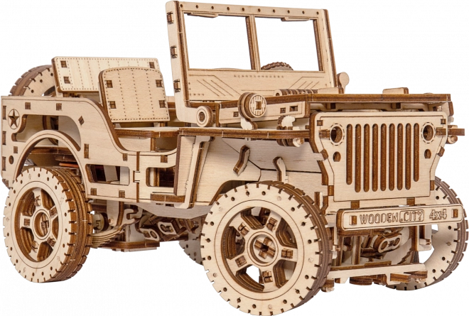 Drevený model Džípu 4x4 - 570 dielikov