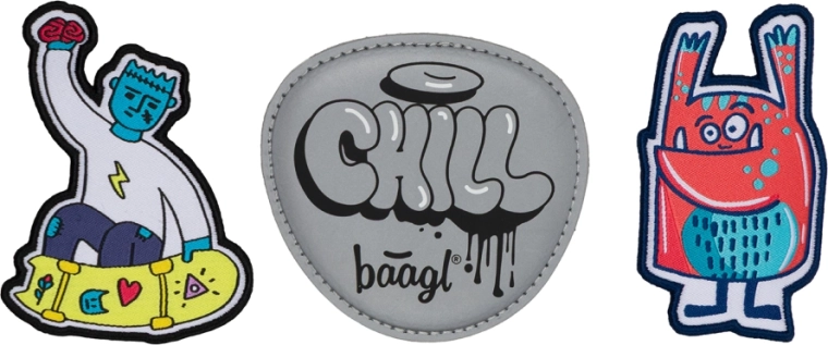Baagl Baaglies – sada 3 odznakov Chill Hands Up