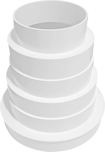 Plastová redukcia ventilácie RP 80–150 mm s prídavným rozmerom 110