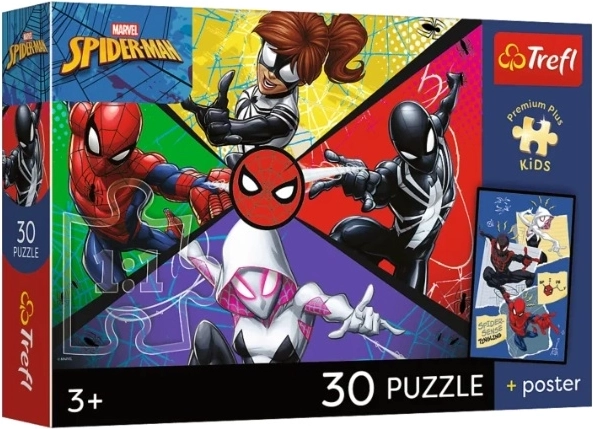 Detské puzzle PremPlus Kids Pajęcza moc 30 dielikov