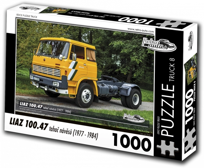 Puzzle Retro-autá Truck LIAZ 100.47 ťahač návesov (1977–1984) – 1000 dielikov