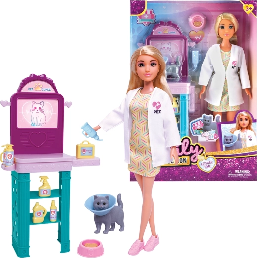 Bábika veterinárka s mačičkou