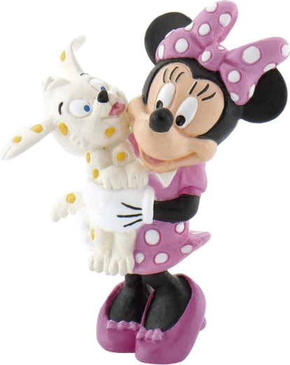 Minnie Mouse so psíkom ručne maľovaná figúrka