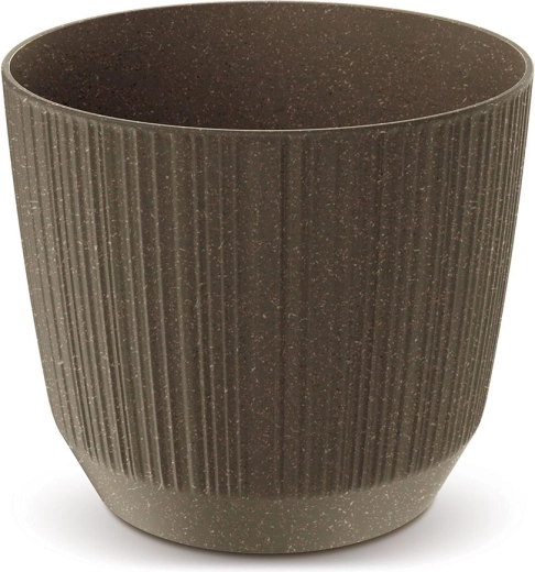 Kvetináč Ryfo Eco Wood 19,5 cm – kávová farba