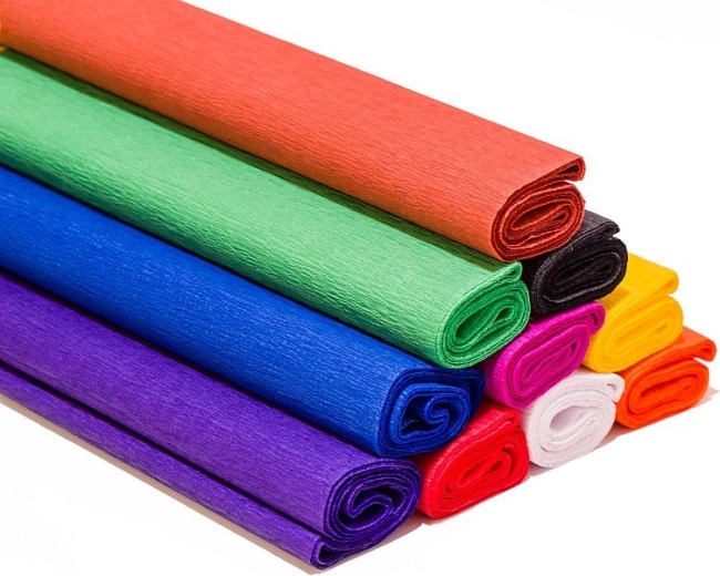 Krepový papier mix farieb 0,5 × 2 m
