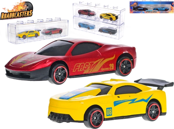 Roadblasters sada kovových pretekárskych autíčok 7 cm v krabičke