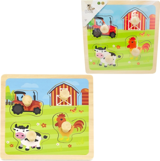 Drevené puzzle farma BABU