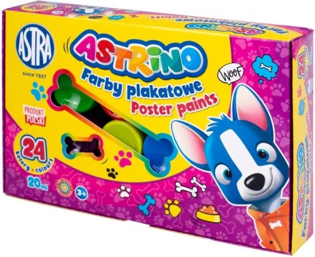 Temperové farby Astrino, súprava 24 farieb