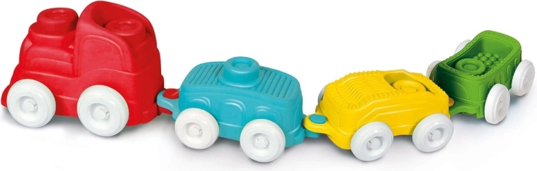 CLEMENTONI Soft Clemmy Senzorický vláčik s kockami