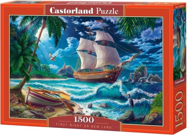 Puzzle 1500 dielikov – Loď a pláž Prvá noc Nová zem