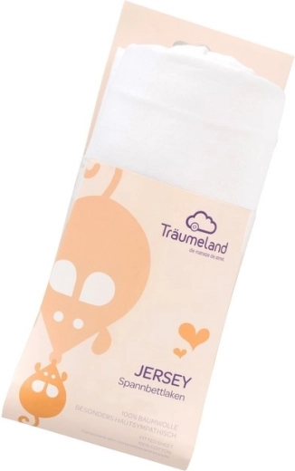 Träumeland jersey napínacia plachta 40 × 90 cm biela