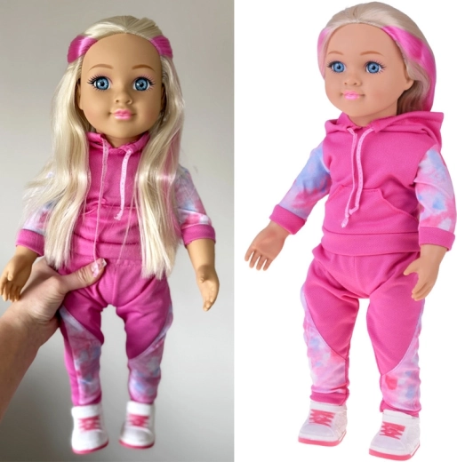 Športová bábika May May Girl v teplákovej súprave s melódiou, 48 cm